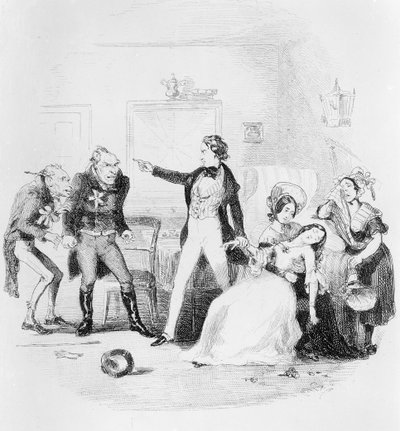 Nicholas gratuliert Arthur Gride am Morgen seiner Hochzeit, Illustration aus 